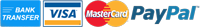 Visa Mastercard Paypal