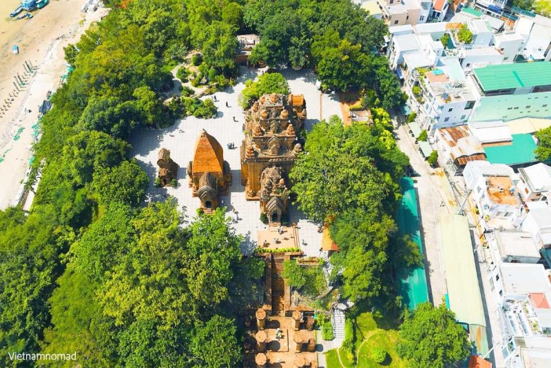 Cham Po Nagar Towers Historic Temple Entrance Historic entrance of Cham Po Nagar Towers featuring classic Cham architecture and stone steps in Nha Trang
