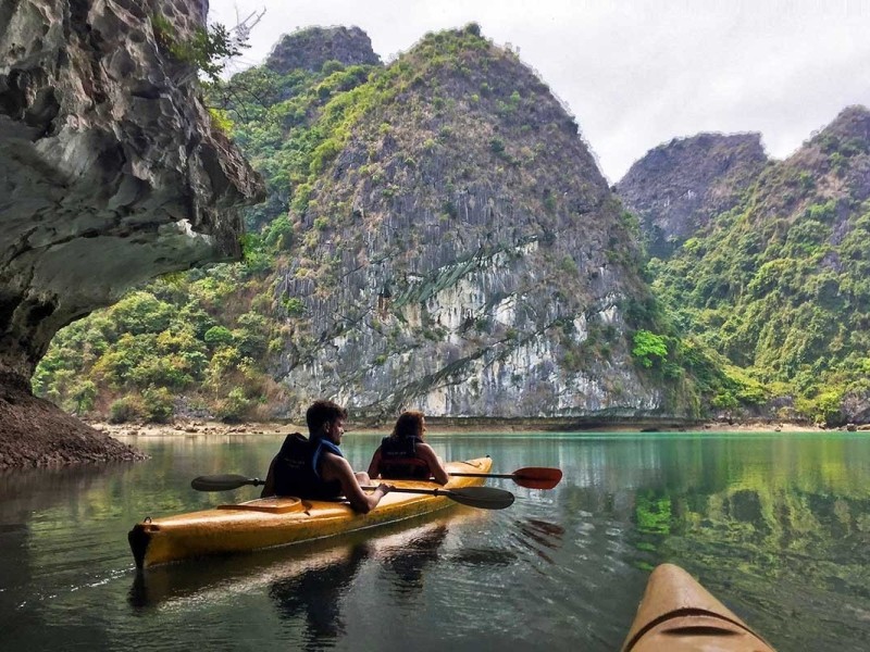 Kayaking through Hidden Lagoons Exploring hidden lagoons by kayak