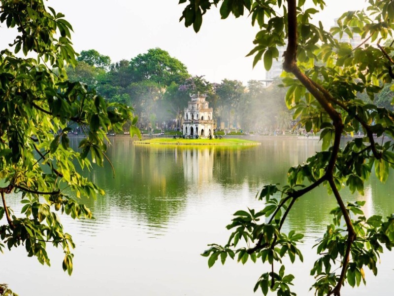 Scenic Hoan Kiem Lake in Hanoi Hoan Kiem Lake, Hanoi, scenic beauty