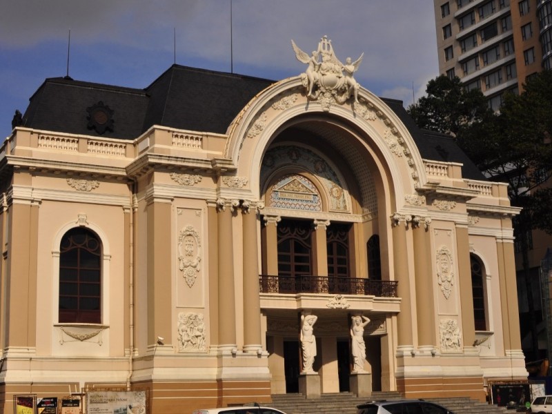 Daytime View of Saigon Opera House Daytime view of Saigon Opera House with classic architecture