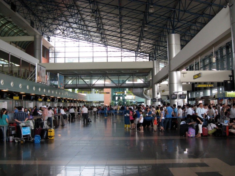Departure hall at Noi Bai International Airport