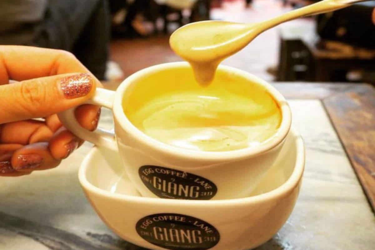 Egg coffee at Giang Cafe in Hanoi, Vietnam