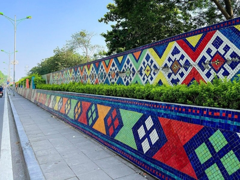 Hanoi Ceramic Art Road Hanoi Ceramic Art Road with vibrant ethnic designs