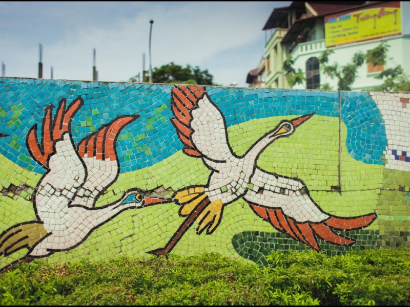 Hanoi Ceramic Mosaic Mural Landmark Hanoi Ceramic Mosaic Mural Landmark showcasing unity