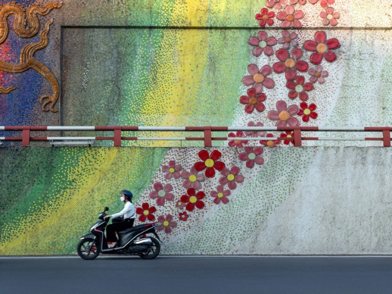 Hanoi Ceramic Mural Road Long Bien Hanoi Ceramic Mural Road showcasing artistic beauty