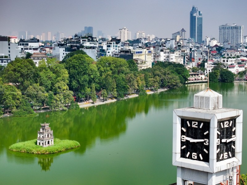 Turtle Tower in the Heart of Hoan Kiem Lake Turtle Tower in Hoan Kiem Lake, Hanoi