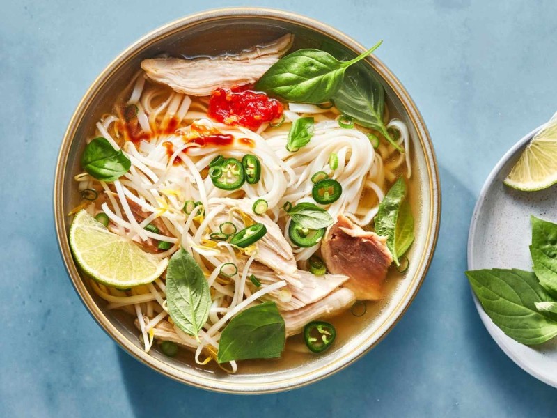 Vietnamese Chicken Pho Delight Chicken pho with fresh herbs