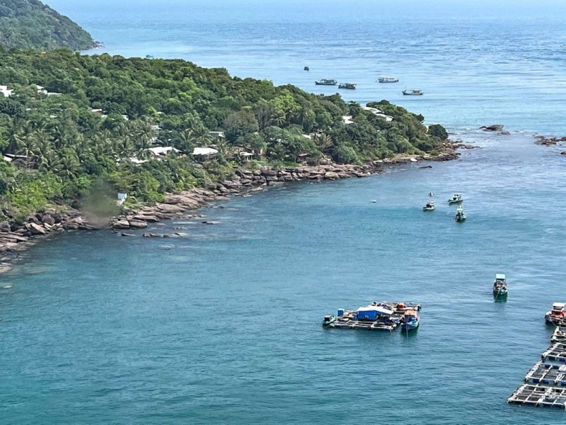 Fishing Boats in Phu Quoc Waters Fishing boats scattered in the blue waters of Phu Quoc