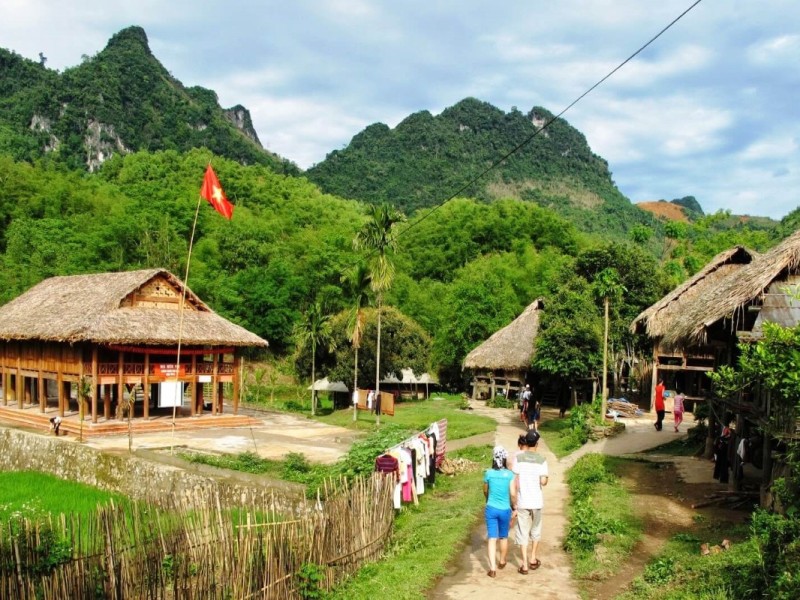 Lush green valley of Mai Chau in Hoa Binh Lush green valley of Mai Chau in Hoa Binh, perfect for trekking